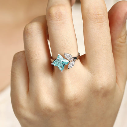 S925 Silver Cultivation Paraiba Ring