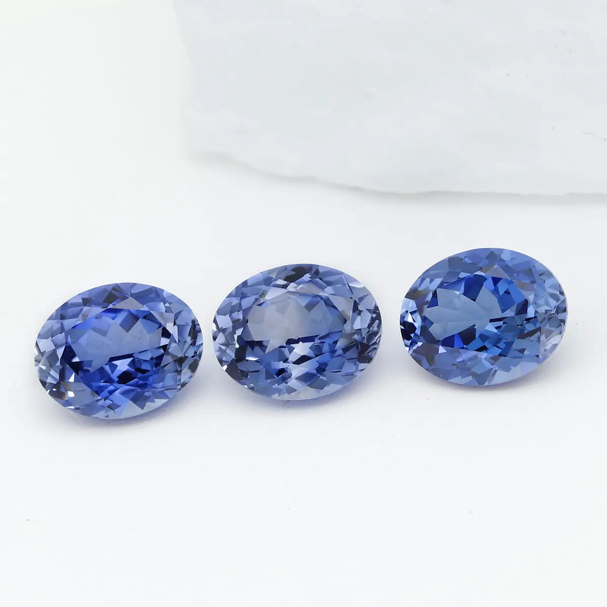 Flame Melted Cornflower Sapphire Oval Shape