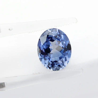 Flame Melted Cornflower Sapphire Oval Shape