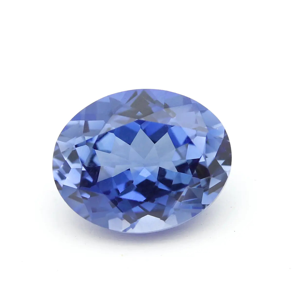 Flame Melted Cornflower Sapphire Oval Shape