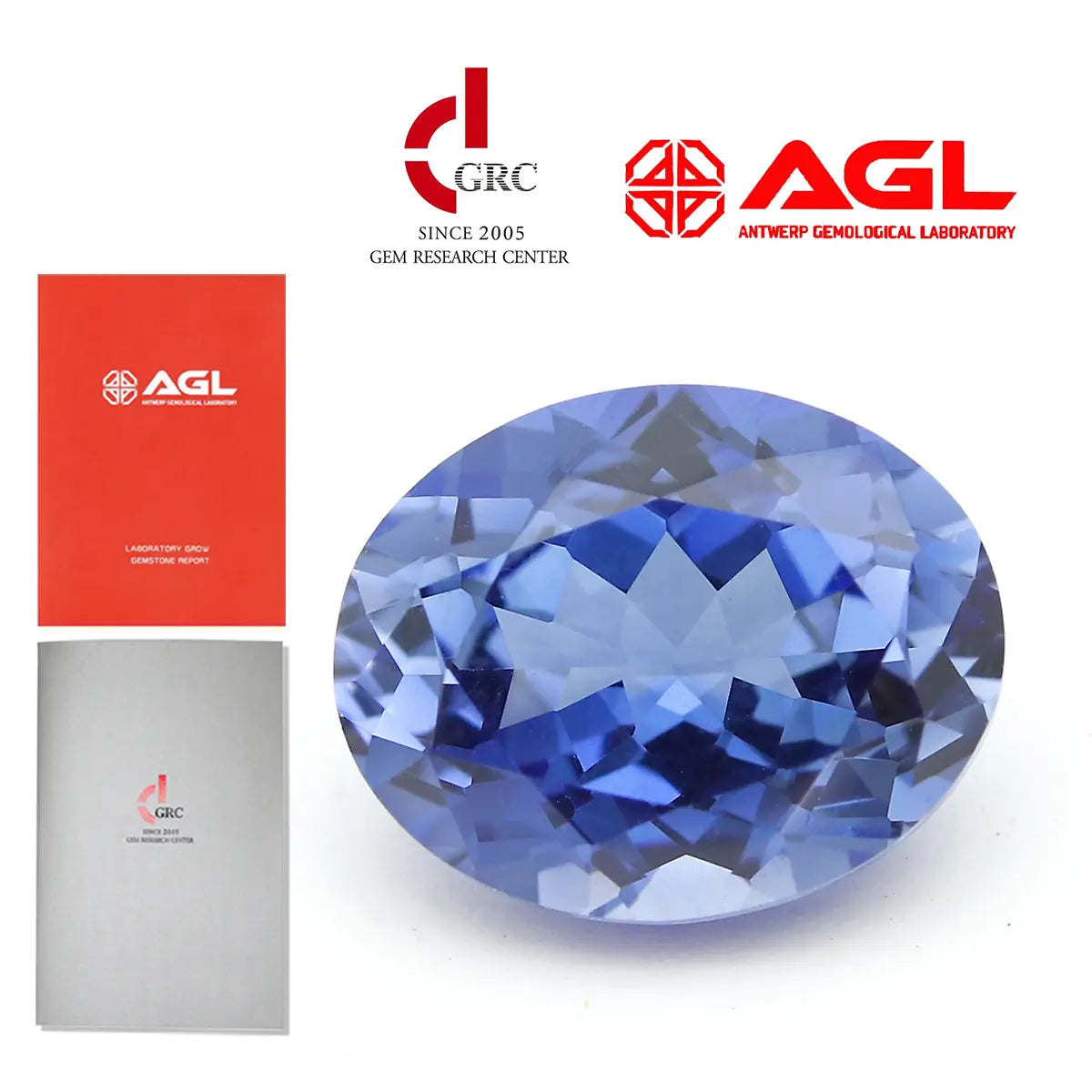 Flame Melted Cornflower Sapphire Oval Shape