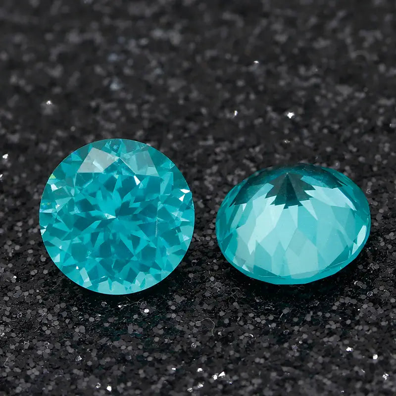 Precision Cut Lab Grown Paraiba Round Shape