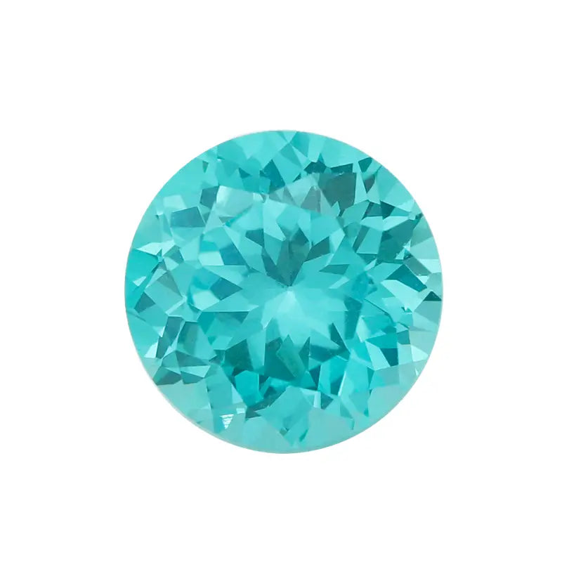 Precision Cut Lab Grown Paraiba Round Shape