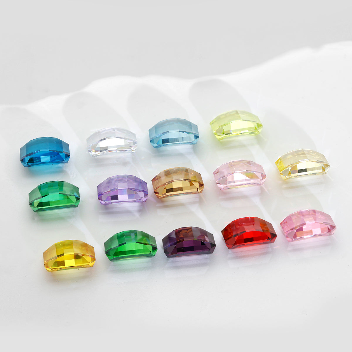 5A Cubic Zirconia Mosaic Brilliant Cut Multicolor