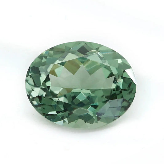 Flame Melted Lab Grown Green Spinel Oval Shape