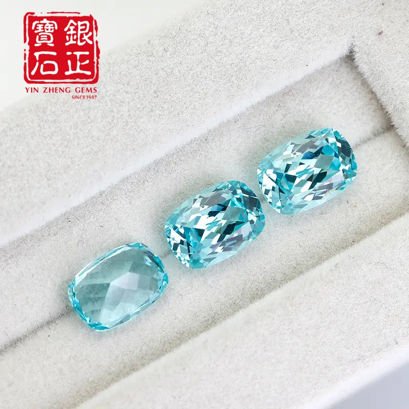 Czochralski Lab Grown Paraiba Cushion Cut