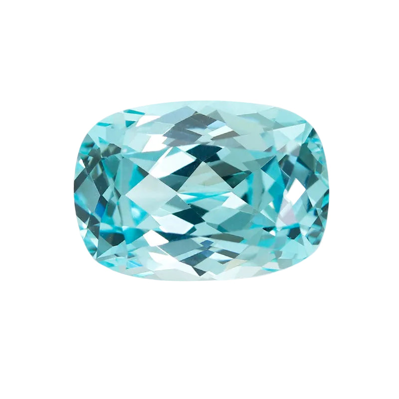 5A Lab Grown Paraiba Cushion Cut