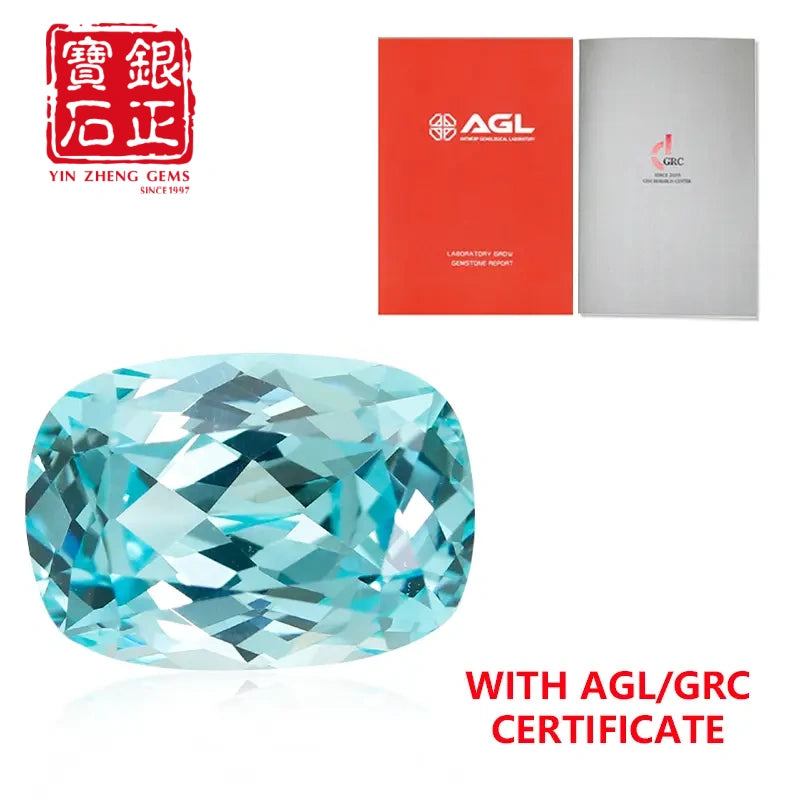 Czochralski Lab Grown Paraiba Cushion Cut