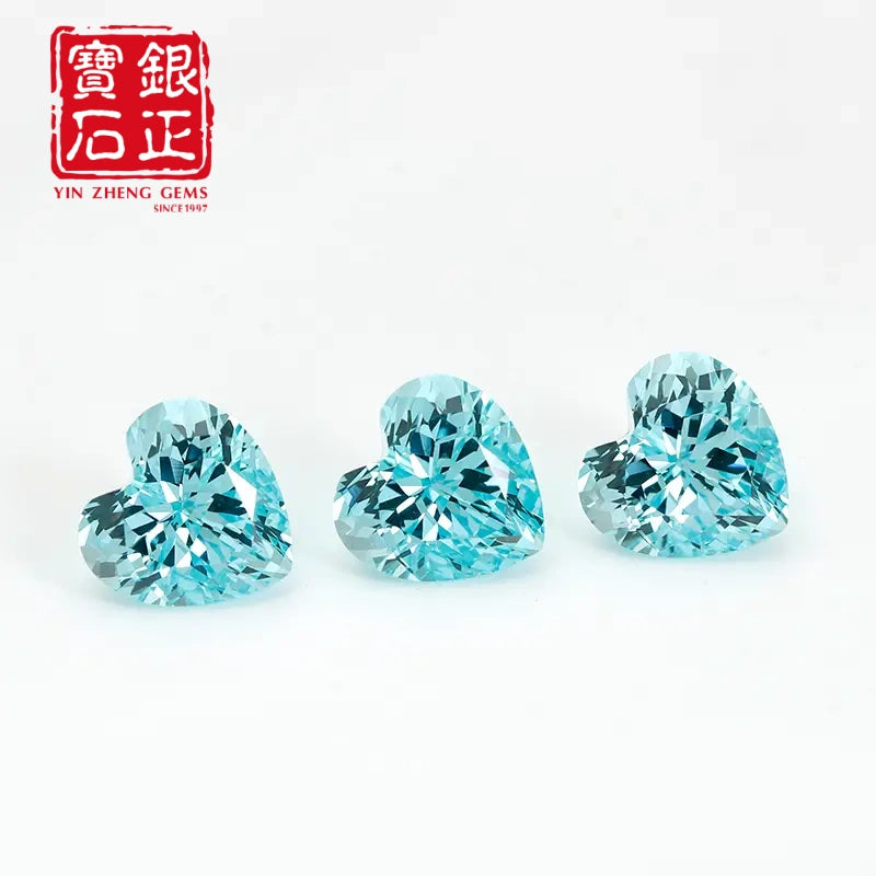 5A Lab Grown Paraiba Heart Shape