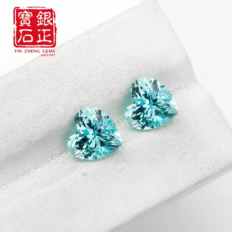 5A Lab Grown Paraiba Heart Shape
