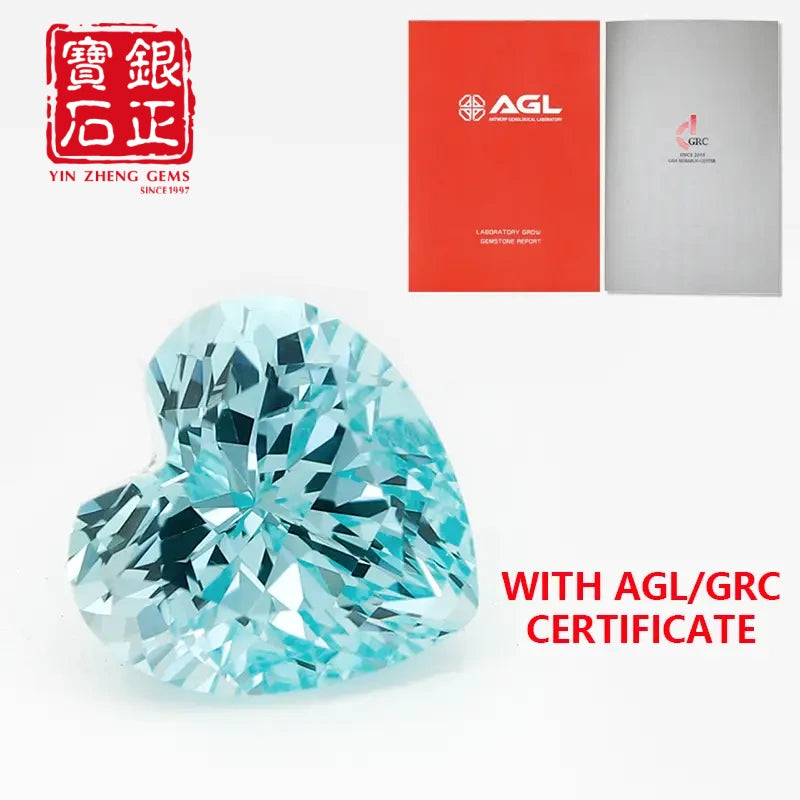5A Lab Grown Paraiba Heart Shape