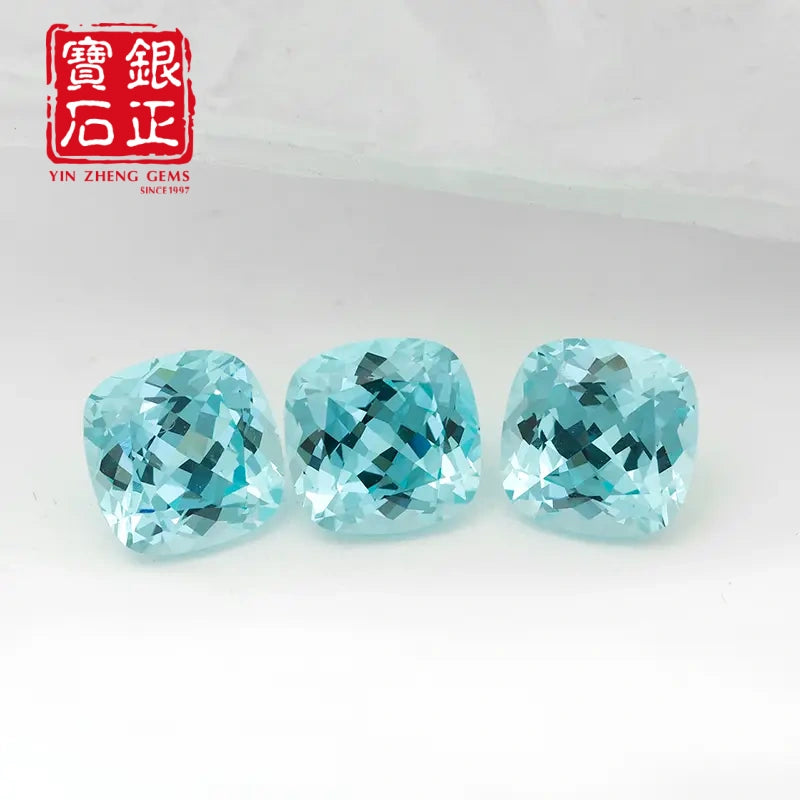 Czochralski Lab Grown Paraiba SQ Cushion Cut