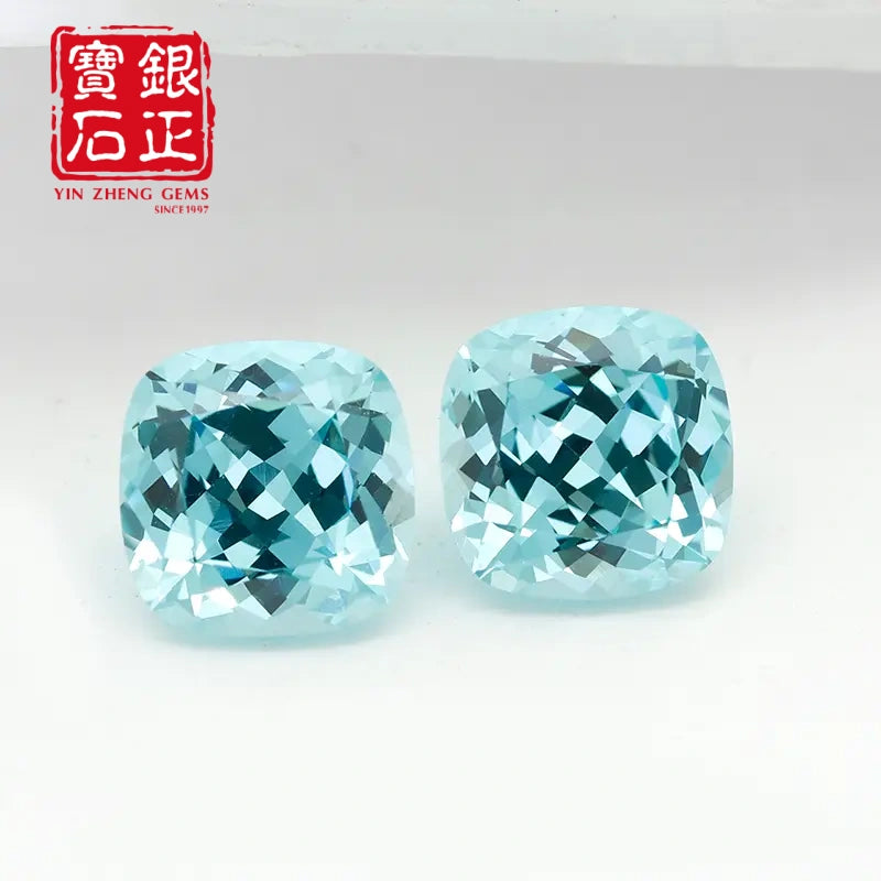 Czochralski Lab Grown Paraiba SQ Cushion Cut