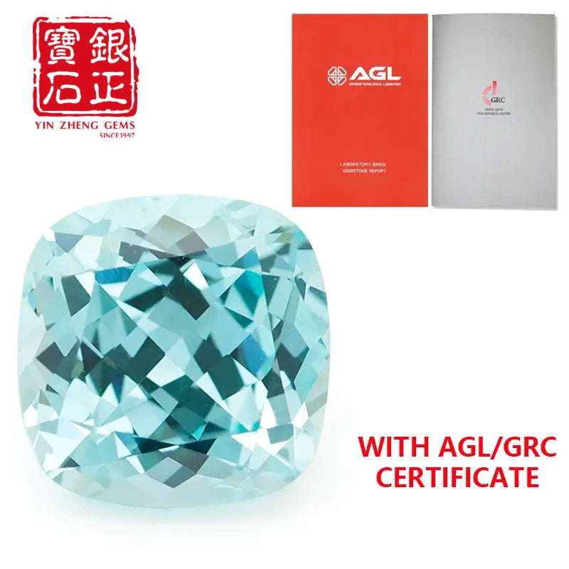 Czochralski Lab Grown Paraiba SQ Cushion Cut