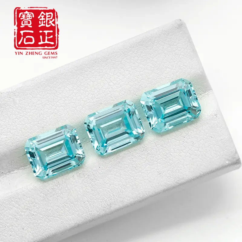 5A Lab Grown Paraiba Emerald Cut