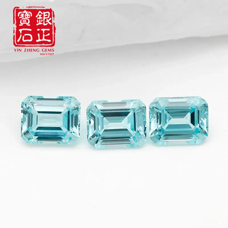 5A Lab Grown Paraiba Emerald Cut