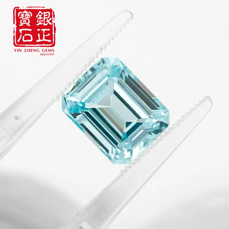 5A Lab Grown Paraiba Emerald Cut