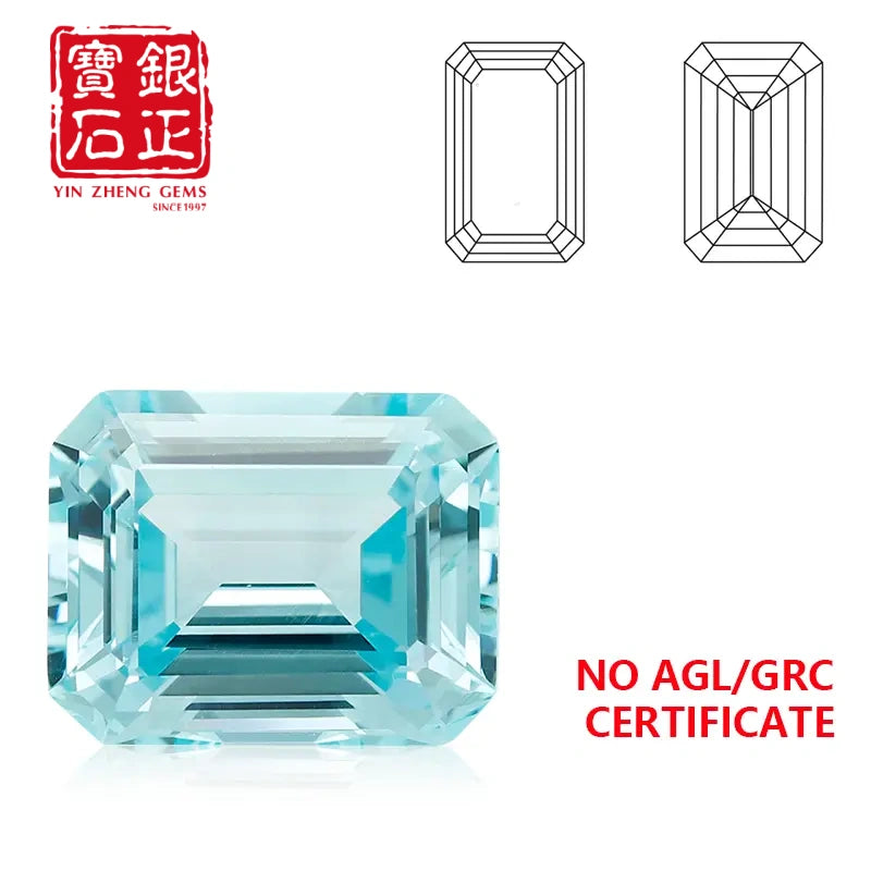 5A Lab Grown Paraiba Emerald Cut