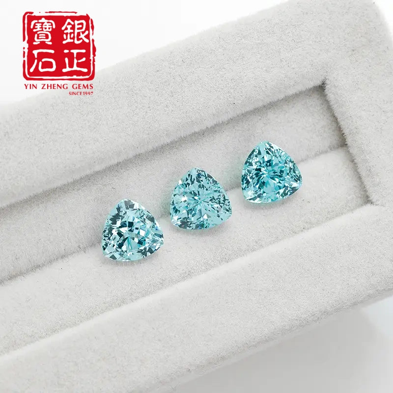 5A Czochralski Lab Grown Paraiba Trillion Shape