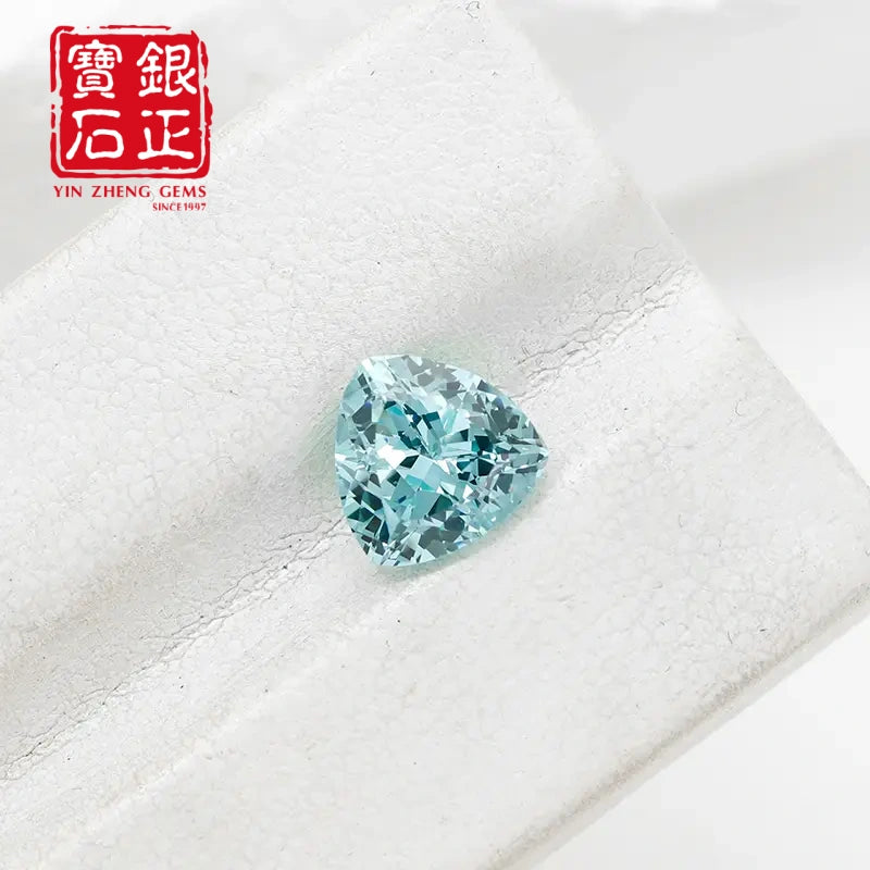 5A Czochralski Lab Grown Paraiba Trillion Shape