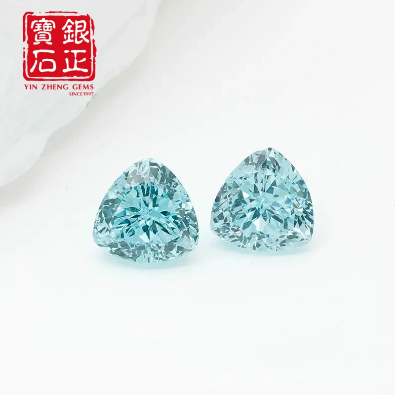 5A Czochralski Lab Grown Paraiba Trillion Shape