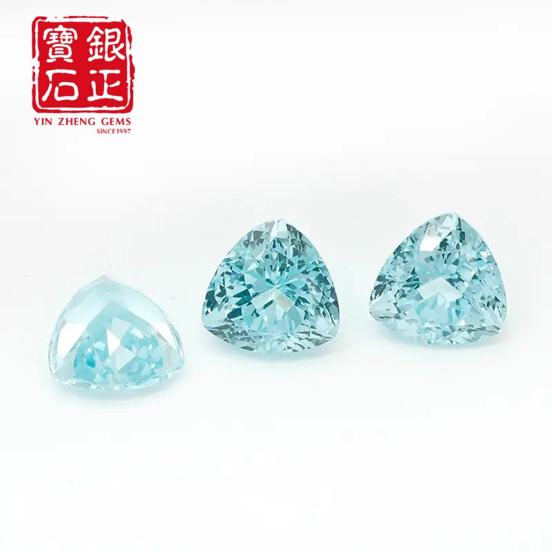 5A Czochralski Lab Grown Paraiba Trillion Shape
