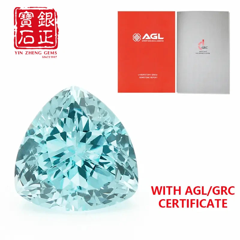 5A Czochralski Lab Grown Paraiba Trillion Shape