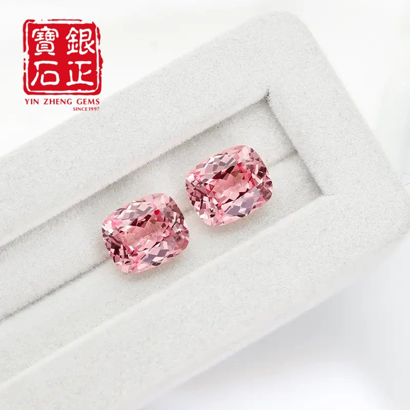 5A Lab Grown Papalacha Sapphire(M) Cushion Shape