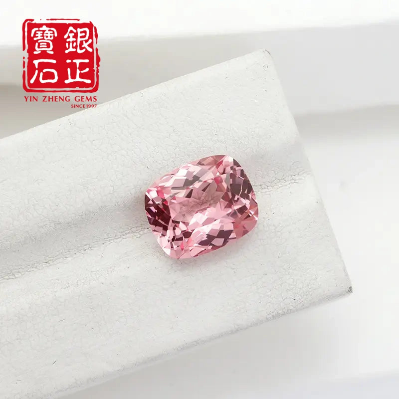 5A Lab Grown Papalacha Sapphire(M) Cushion Shape