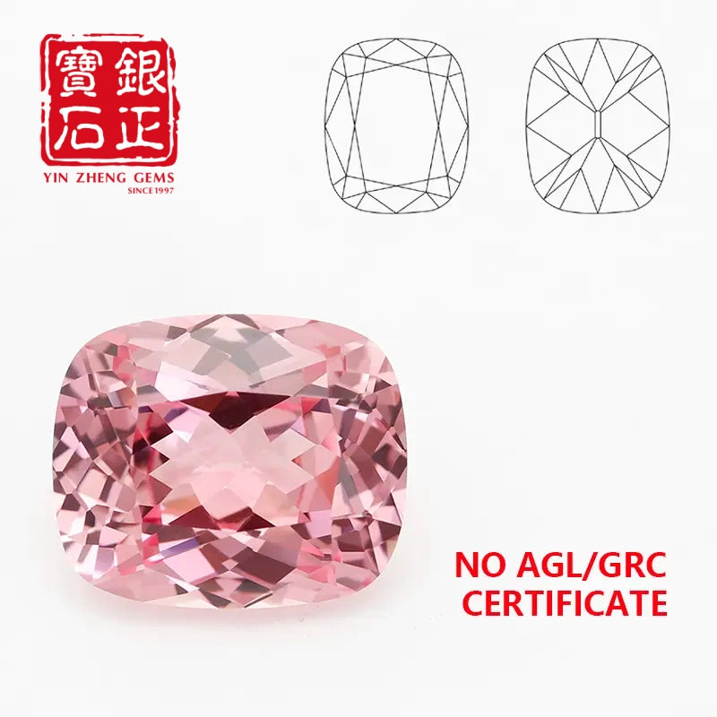 5A Lab Grown Papalacha Sapphire(M) Cushion Shape