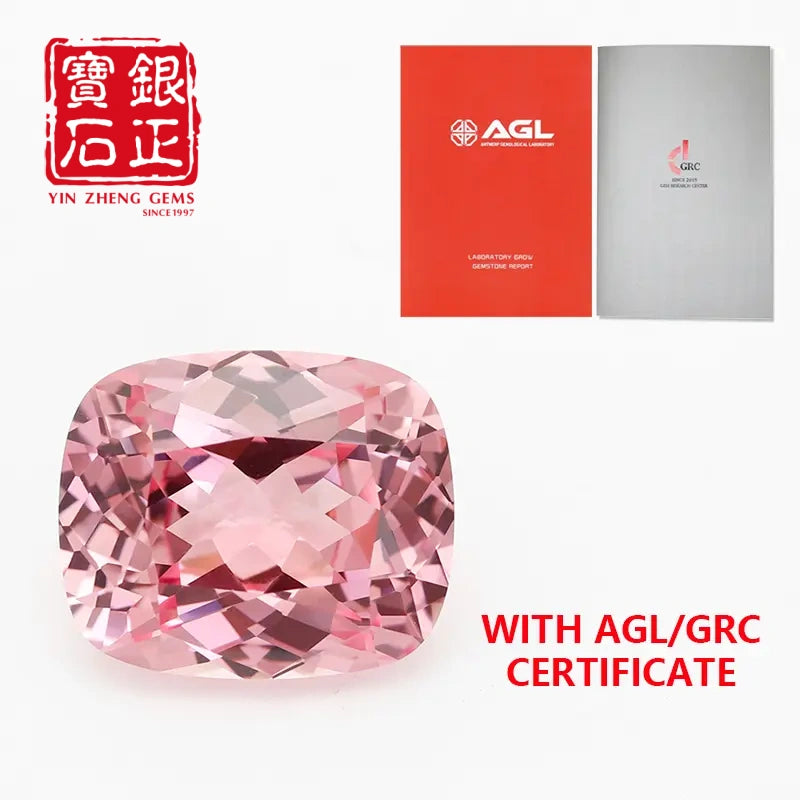 5A Lab Grown Papalacha Sapphire(M) Cushion Shape