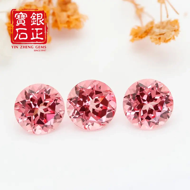 5A Lab Grown Papalacha Sapphire Round Shape
