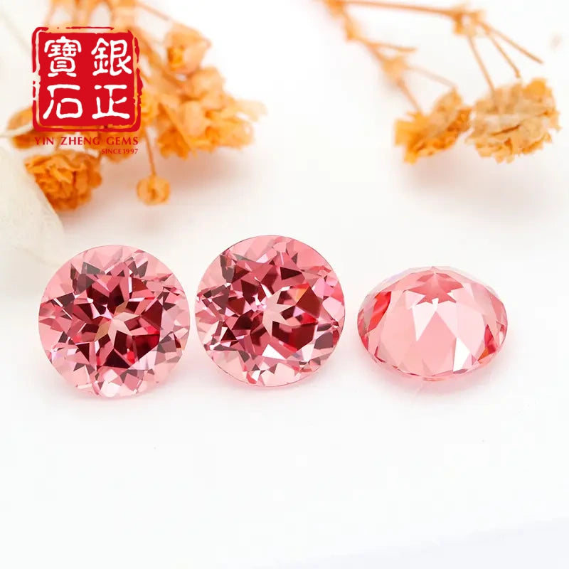 5A Lab Grown Papalacha Sapphire Round Shape
