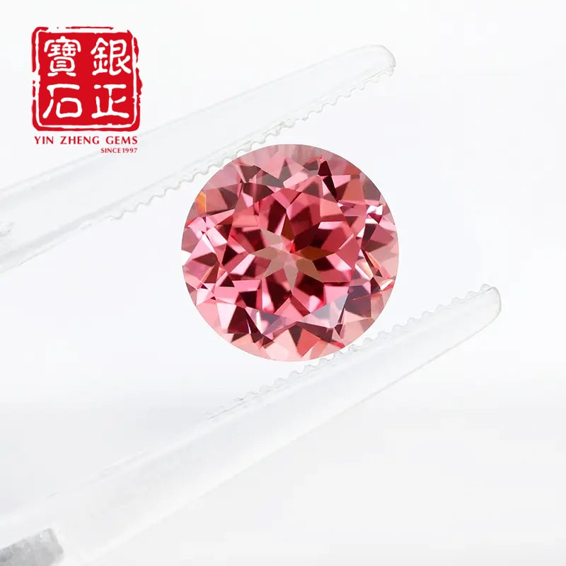 5A Lab Grown Papalacha Sapphire Round Shape