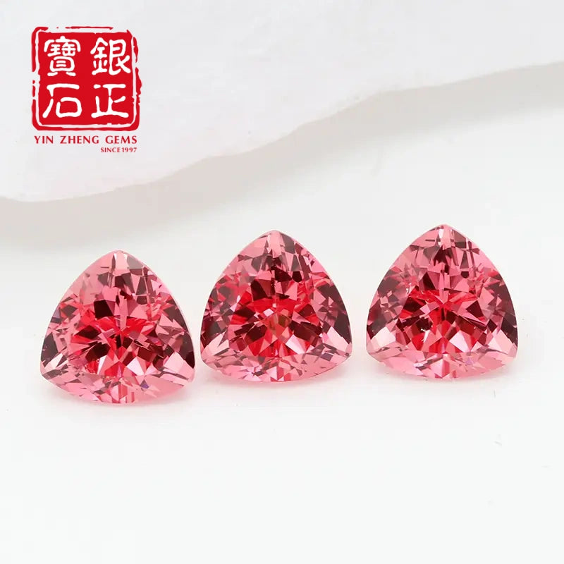 5A Lab Grown Papalacha Sapphire Trillion Shape