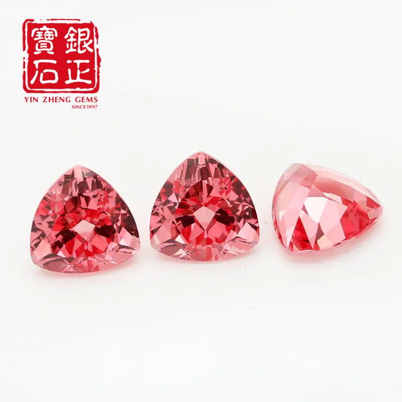 5A Lab Grown Papalacha Sapphire Trillion Shape