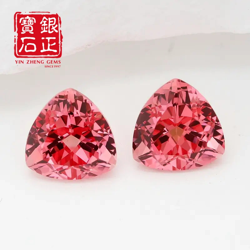 5A Lab Grown Papalacha Sapphire Trillion Shape