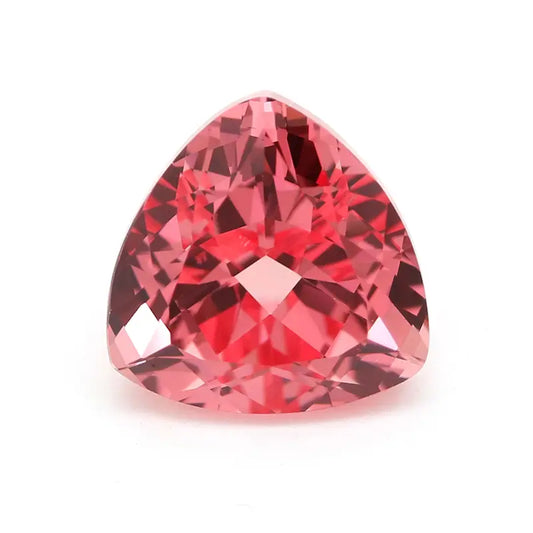 Czochralski Lab Grown Papalacha Sapphire Trillion Shape