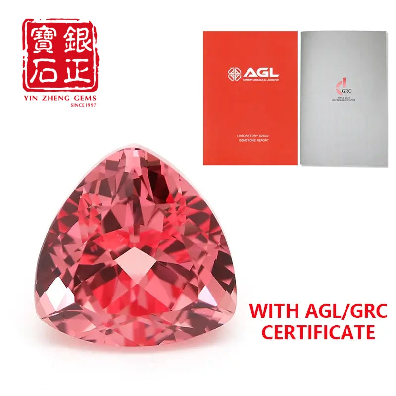 5A Lab Grown Papalacha Sapphire Trillion Shape