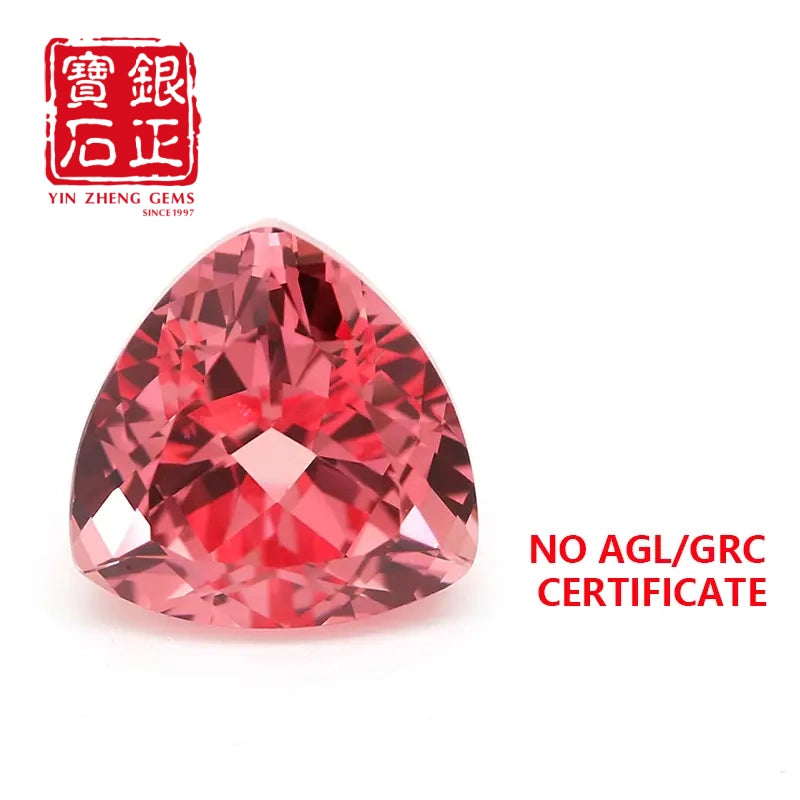 5A Lab Grown Papalacha Sapphire Trillion Shape