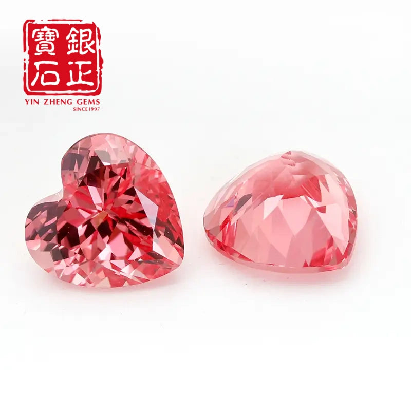 5A Lab Grown Papalacha Sapphire Heart Shape