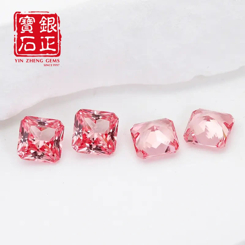 5A Lab Grown Papalacha Sapphire Square Corner Princess Cut