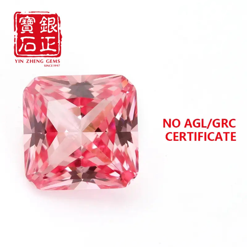5A Lab Grown Papalacha Sapphire Square Corner Princess Cut