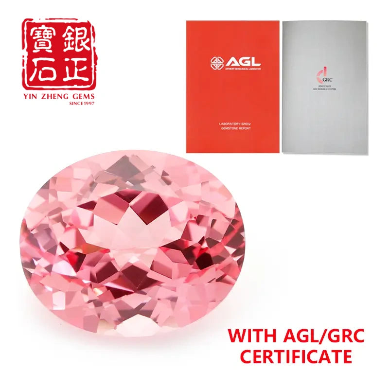 5A Lab Grown Papalacha Sapphire Oval Shape