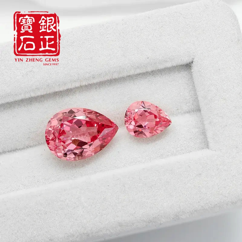 5A Lab Grown Papalacha Sapphire Pear Shape