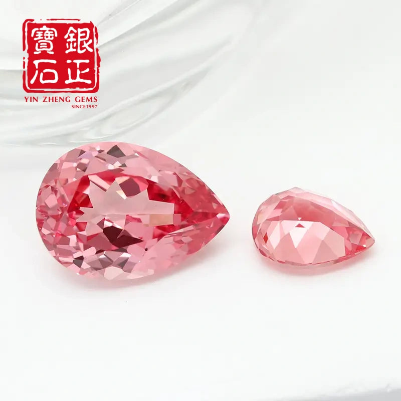 5A Lab Grown Papalacha Sapphire Pear Shape