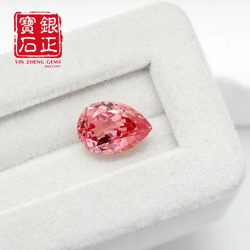 5A Lab Grown Papalacha Sapphire Pear Shape