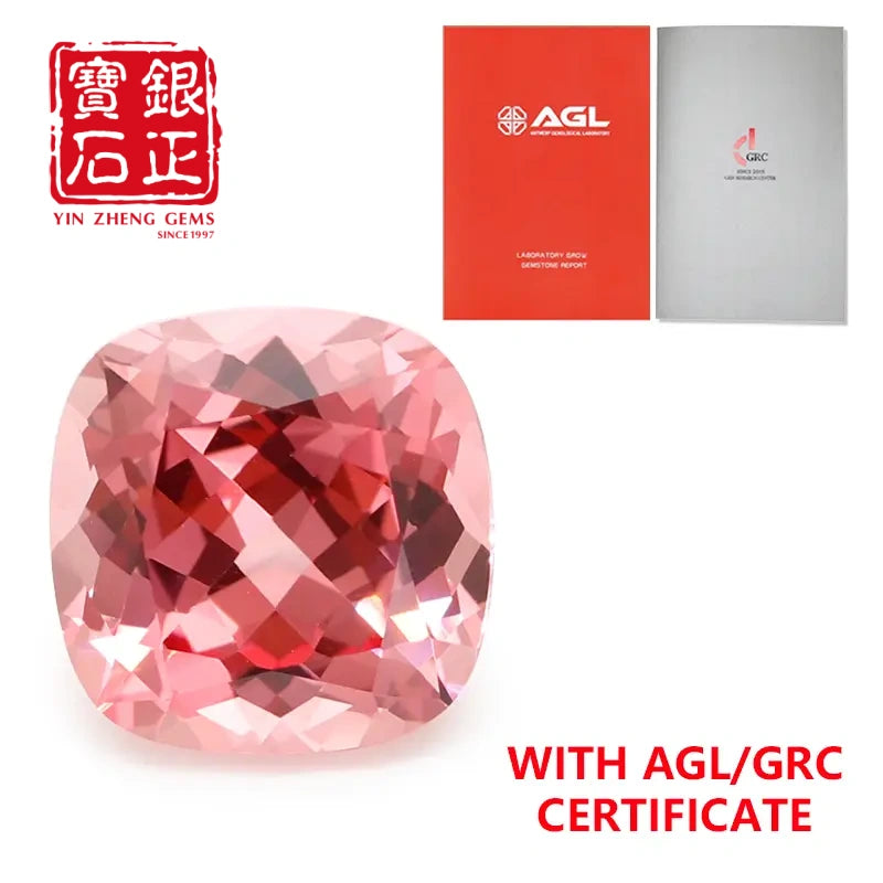 5A Lab Grown Papalacha Sapphire SQ Cushion Shape