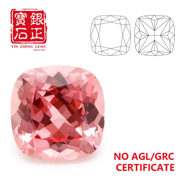 5A Lab Grown Papalacha Sapphire SQ Cushion Shape