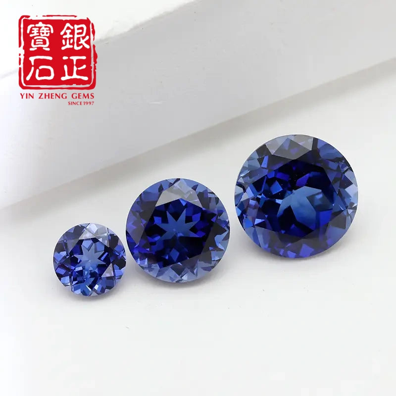 Precision Cut Cornflower Sapphire Round Shape